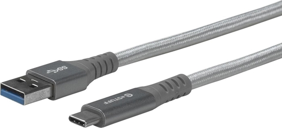 Picture of Kabel USB eStuff USB-C - USB-A 1 m Szary (ES605151)