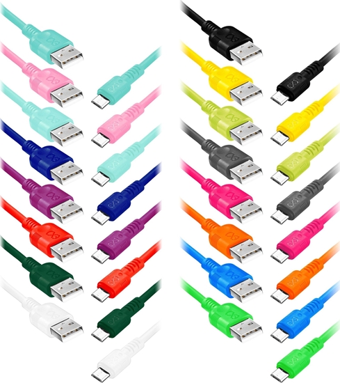 Picture of Kabel USB Orno USB-A - microUSB 2 m Wielokolorowy (CABEXCWHIMUSB2.0MIX2)
