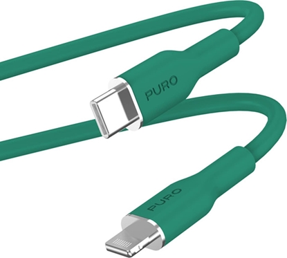 Изображение Kabel USB Puro Lightning - USB-C 1.5 m Zielony (PUR690)