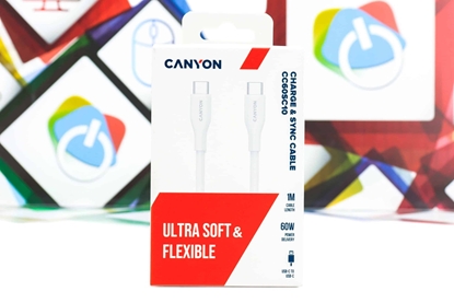 Изображение Kabel USB Usams USB-C - USB-C 1 m Biay (CNS-CC60SC10W)