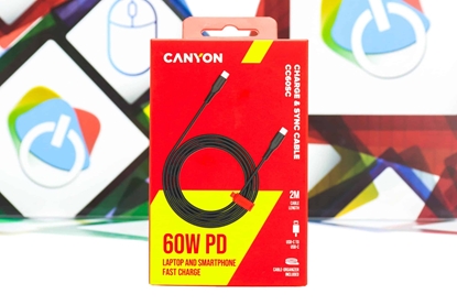 Изображение Kabel USB Usams USB-C - USB-C 2 m Czarny (CNS-CC60SC20B)