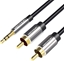 Attēls no Kabel Vention Jack 3.5mm - RCA (Cinch) x2 5m czarny (BCFBJ)