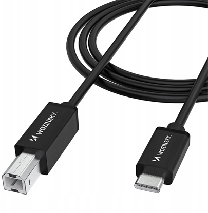 Picture of Kabel USB Wozinsky USB-B - USB-C 2 m Czarny (5907769376641)