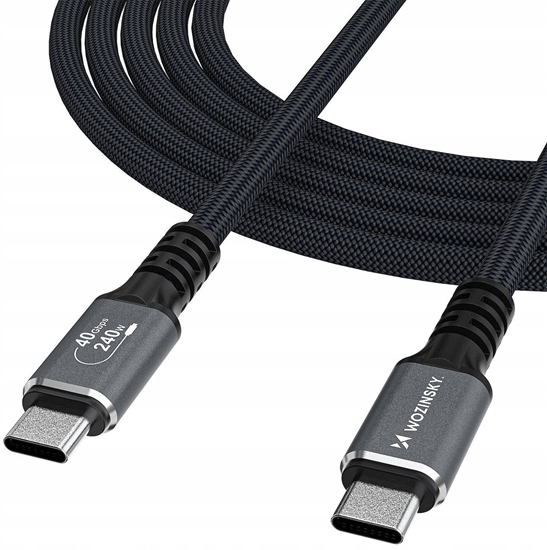 Picture of Kabel USB Wozinsky USB-C - USB-C 1 m Czarny (5907769376740)