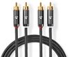 Picture of Kabelis Nedis 2x RCA - 2x RCA 1m
