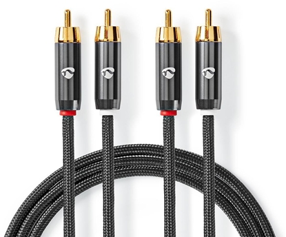 Attēls no Kabelis Nedis 2x RCA - 2x RCA 1m