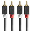 Picture of Kabelis Nedis 2x RCA - 2x RCA 1m