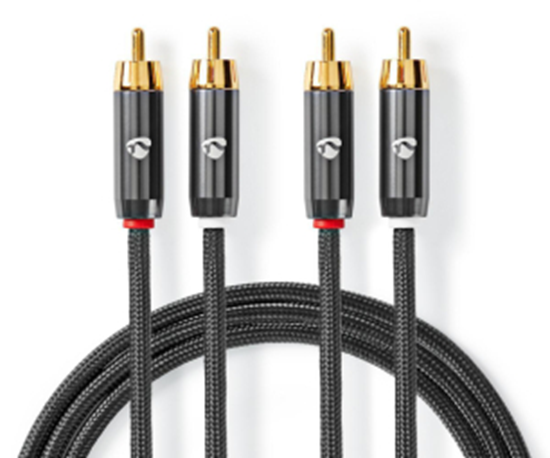 Picture of Kabelis Nedis 2x RCA - 2x RCA 2m