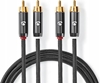 Picture of Kabelis Nedis 2x RCA - 2x RCA 2m