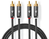 Picture of Kabelis Nedis 2x RCA - 2x RCA 5m