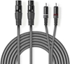 Picture of Kabelis Nedis 2x XLR F - 2x RCA M 1.5m