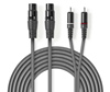 Picture of Kabelis Nedis 2x XLR F - 2x RCA M 3m