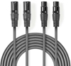 Picture of Kabelis Nedis 2x XLR M - 2x XLR F 1.5m