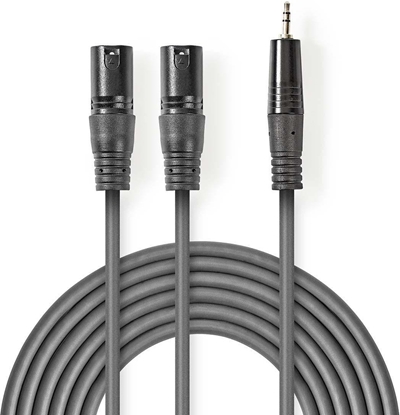 Attēls no Kabelis Nedis 2x XLR M - 3.5mm M 1.5m