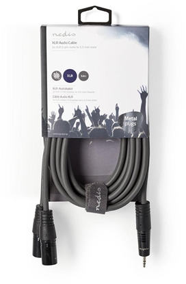 Attēls no Kabelis Nedis 2x XLR M - 3.5mm M 3m