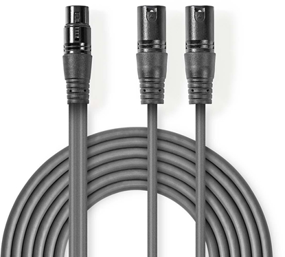 Attēls no Kabelis Nedis 2x XLR M - XLR F 1.5m