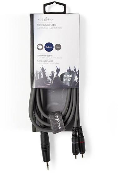 Picture of Kabelis Nedis AUX 3.5mm - 2x RCA 1.5m