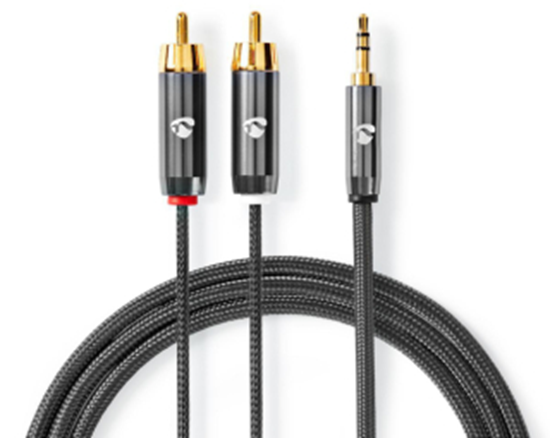 Picture of Kabelis Nedis AUX 3.5mm - 2x RCA 1m
