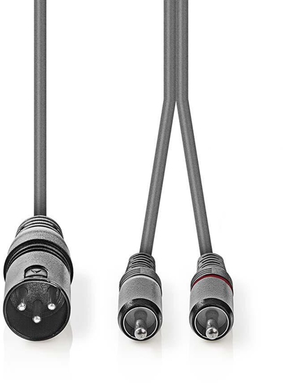 Picture of Kabelis Nedis XLR M - 2x RCA M 1.5m