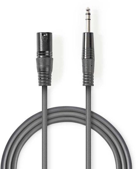 Изображение Kabelis Nedis XLR M - 6.35mm M 5m