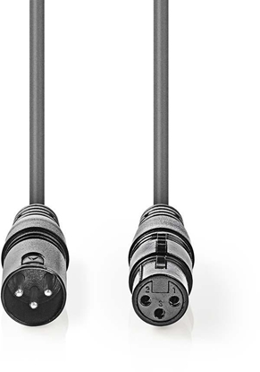 Изображение Kabelis Nedis XLR M - XLR F 5m