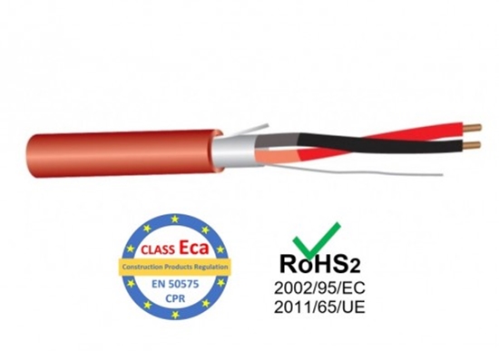 Изображение Kabelis ugunsdrošības sistēmām PRO BASE - 1x2x0.5, sarkans,100m