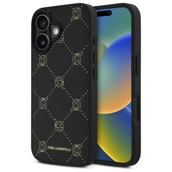 Изображение Karl Lagerfeld case for iPhone 16 6,1" KLHMP16SPGK