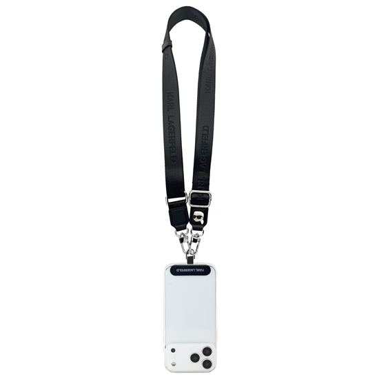Picture of Karl Lagerfeld Universal Crossbody Strap Karl Patch / black