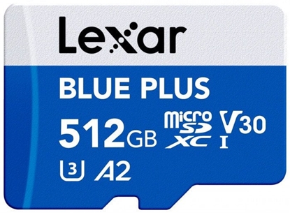 Picture of Karta pamięci microSD 512GB C10 A2 U3 V30 170MB/s Blue Plus