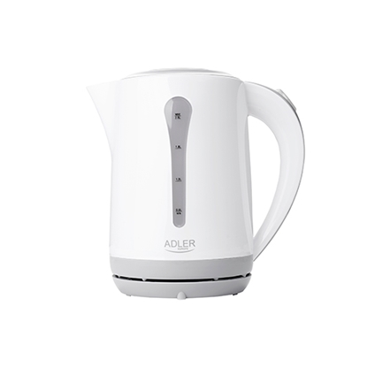Изображение Kettle | Adler | AD 1244 | Standard kettle | 2000 W | 2.5 L | Plastic | 360° rotational base | White