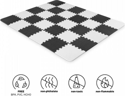 Attēls no KinderKraft Luno Mata piankowa puzzle Czarna