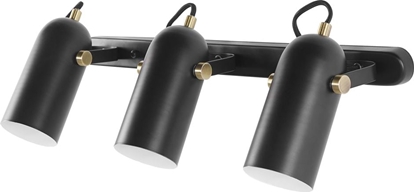 Attēls no Kinkiet Beliani Lampa cienna 3-punktowa metalowa czarna TYRIA