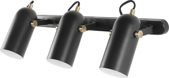 Picture of Kinkiet Beliani Lampa cienna 3-punktowa metalowa czarna TYRIA