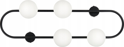 Attēls no Kinkiet Beliani Lampa cienna 4-punktowa metalowa czarna YANGO