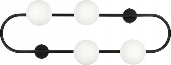 Picture of Kinkiet Beliani Lampa cienna 4-punktowa metalowa czarna YANGO