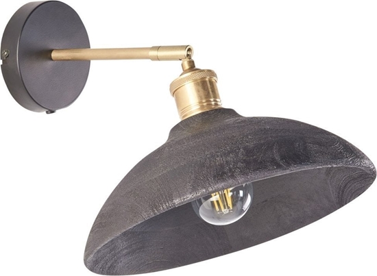 Изображение Kinkiet Beliani Lampa cienna drewno mango czarna YERALA