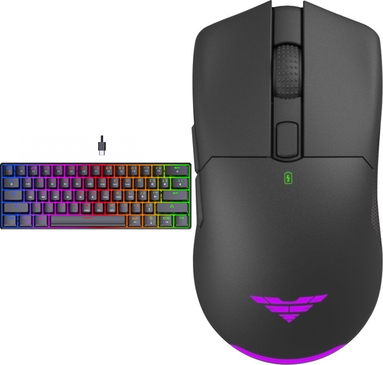 Picture of Klawiatura PREYON Brown All Claw (PBAC61B) + Mysz Preyon Owl Wireless (POW35B)