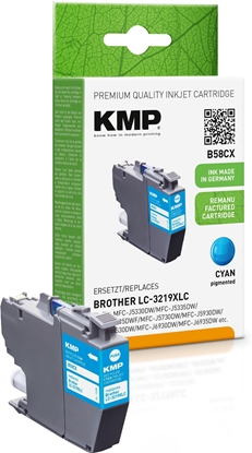 Picture of KMP B58CX ink cartridge cyan comp. with Brother LC-3219XLC