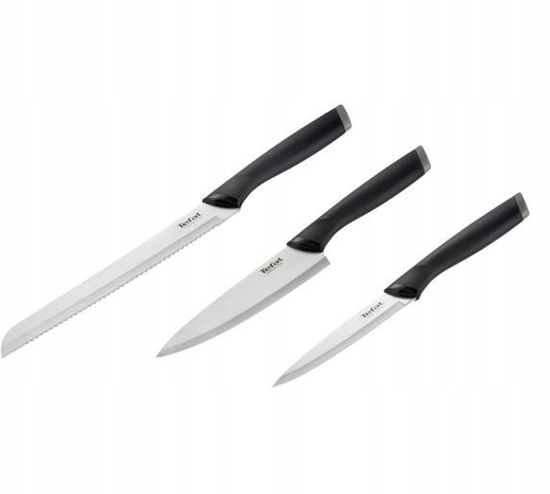 Picture of Knives set Tefal, 3 pcs (UTILITY 12CM, CHEF 15CM, BREAD 20CM)