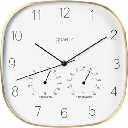 Picture of Koopman Zegar cienny zoty z termometrem nowoczesny 28,5 cm
