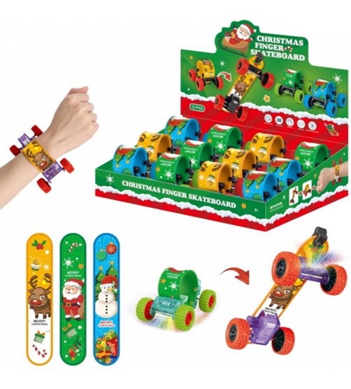 Picture of Krāsains Ziemassvētku pirkstu skrituļdēlis ar gaismām - rokassprādze dažādas HW23103747