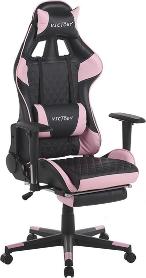 Изображение Krzeso biurowe Beliani Krzeso biurowe regulowane czarno-róowe VICTORY!