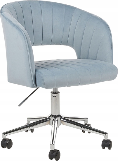 Picture of Krzeso biurowe Beliani Krzeso biurowe regulowane welurowe jasnoniebieskie KATONAH