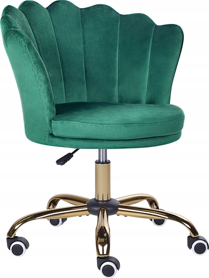 Picture of Krzeso biurowe Beliani Krzeso biurowe regulowane welurowe zielone MONTICELLO II