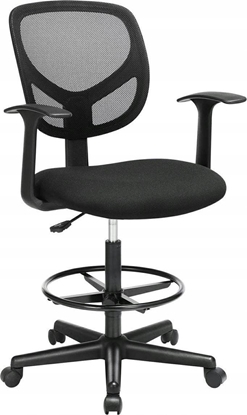 Изображение Krzeso biurowe Songmics Krzeso Biurowe Ergonomiczny Stoek Roboczy Z Podokietnikami Wysoko Siedziska 55-75 Cm Wysokie Krzeso Robocze Z Regulowanym
