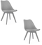 Picture of Krzeso szare MARK  poduszk z ekoskóry do salonu jadalni i biura x2
