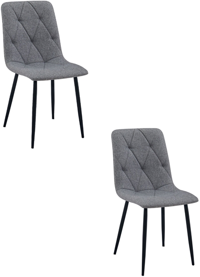 Picture of Krzeso tapicerowane ciemnoszare LIBRA tkanina do kuchni jadalni x2