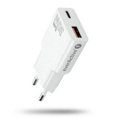 Attēls no Ładowarka sieciowa SUPER SLIM QC 3.0 30W 1XUSB 1XUSB-C biała SC-380Q 