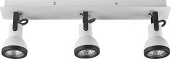 Picture of Lampa sufitowa Beliani Lampa sufitowa 3-punktowa prostoktna metalowa biaa z czarnym BARO!