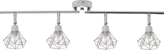 Picture of Lampa sufitowa Beliani Lampa sufitowa 4-punktowa metalowa srebrna ERMA